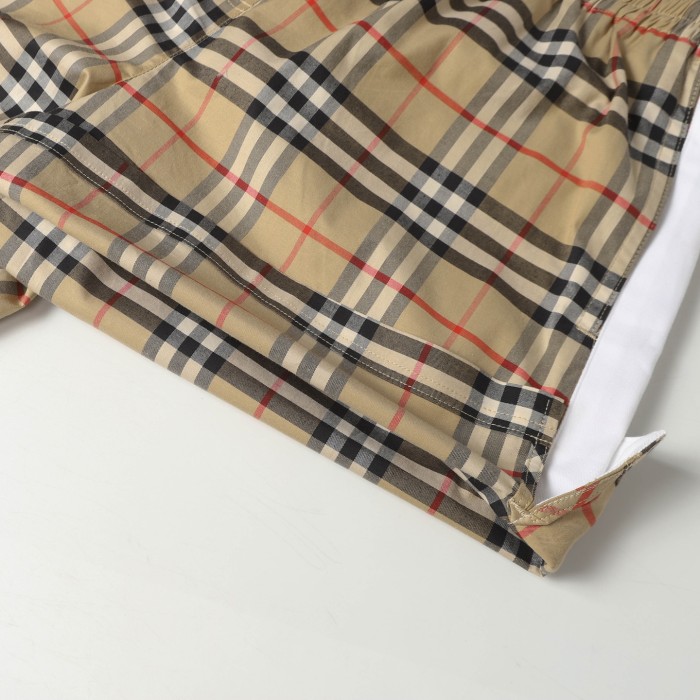 Burberry Check Shorts in Sand - Men