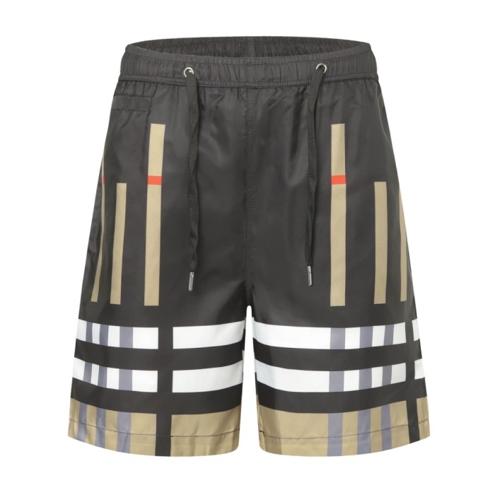 Burberry Black Sliced Check Swim Shorts