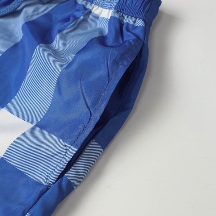 Burberry Blue Exaggerated Check Swim Shorts