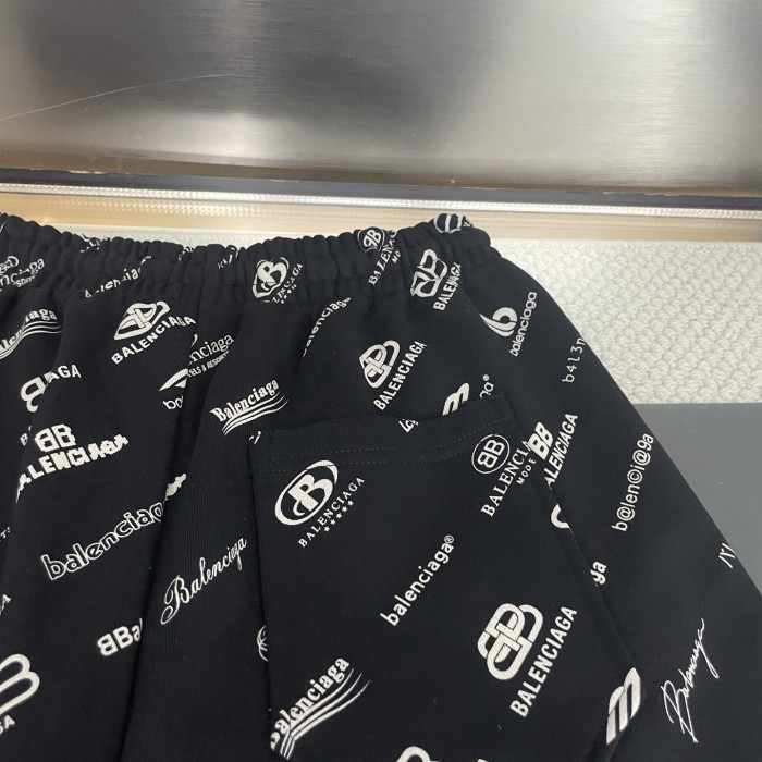 Balenciaga Logo Print Shorts