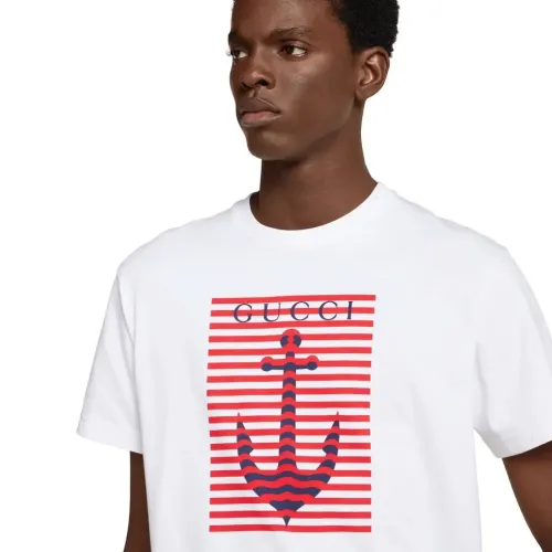 Gucci Printed Cotton Jersey T-Shirt In White