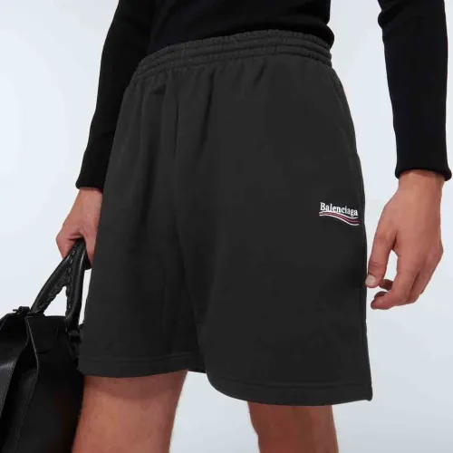 Balenciaga - Black Cotton Logo Shorts