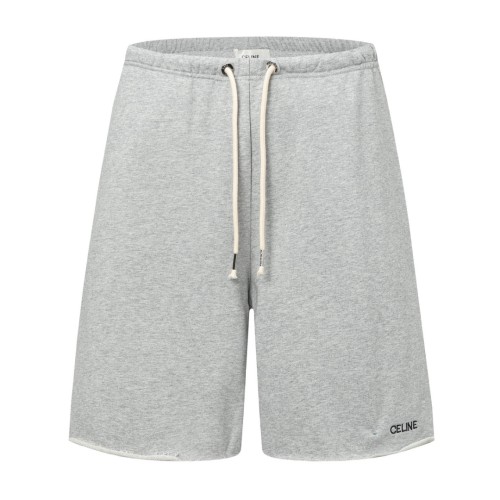 CELINE HOMME Straight-Leg Logo-Embroidered Cotton Shorts