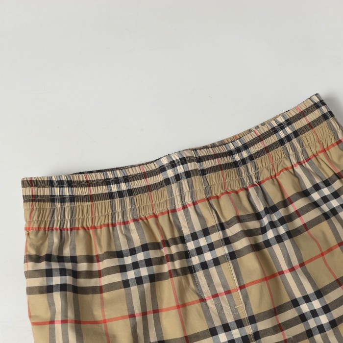 Burberry Check Shorts in Sand - Men