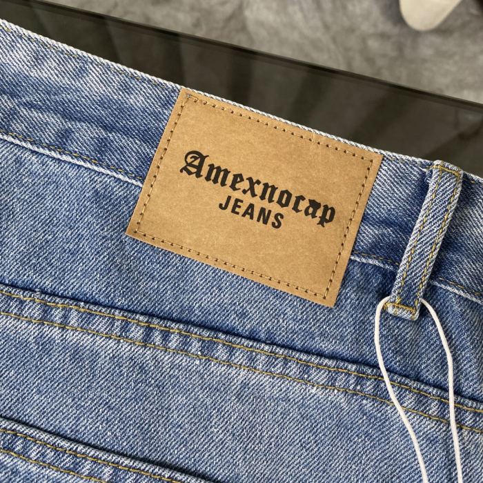 Amex Corporate Leather Patched Denim Jeans for Men