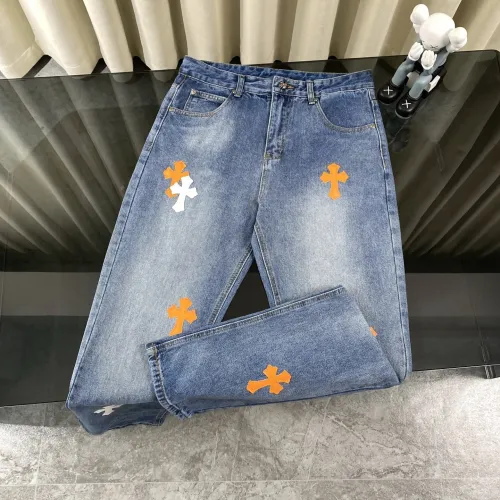Chrome Hearts Blue Cross Patch Jeans