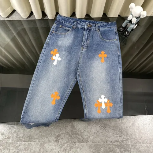 Chrome Hearts Blue Cross Patch Jeans