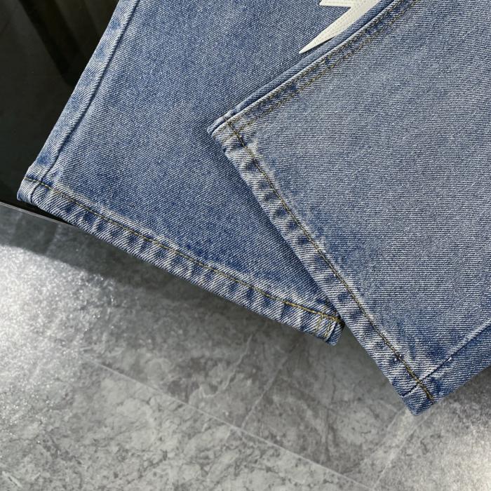 Amex Corporate Leather Patched Denim Jeans for Men