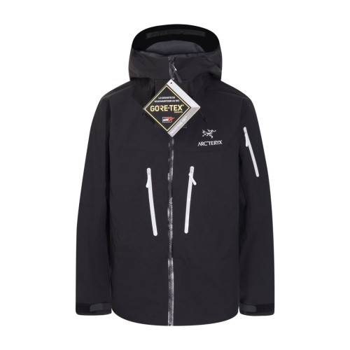 Arc'teryx Alpha Sv Zip-up Hooded Jacket In Black