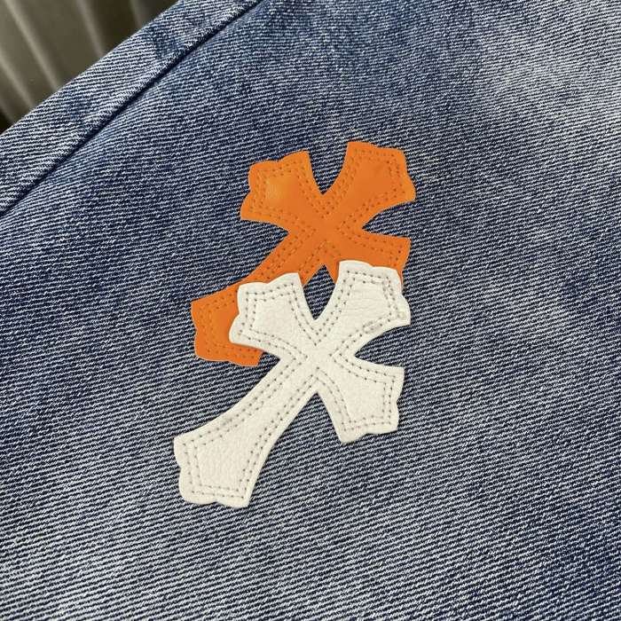 Chrome Hearts Blue Cross Patch Jeans