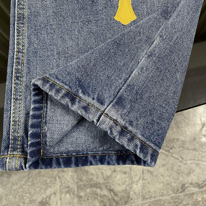 Chrome Hearts Blue Cross Patch Jeans