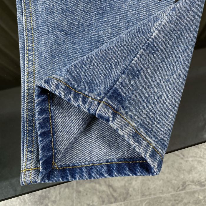 Amex Corporate Leather Patched Denim Jeans for Men