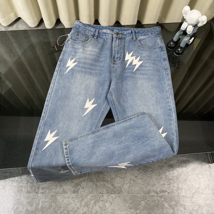 Amex Corporate Leather Patched Denim Jeans for Men