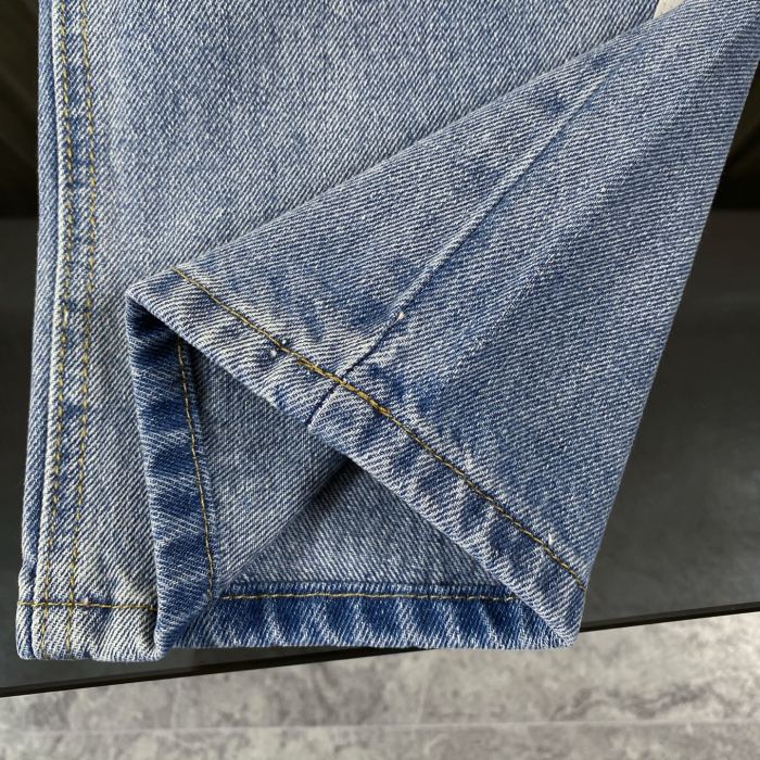Amex Corporate Leather Patched Denim Jeans for Men