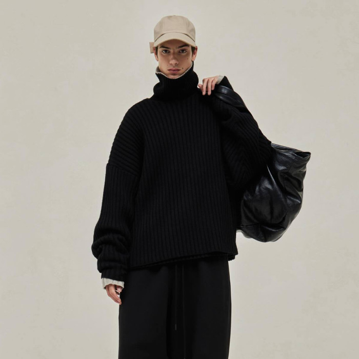 Fear of God ESSENTIALS - Black Waffle Turtleneck