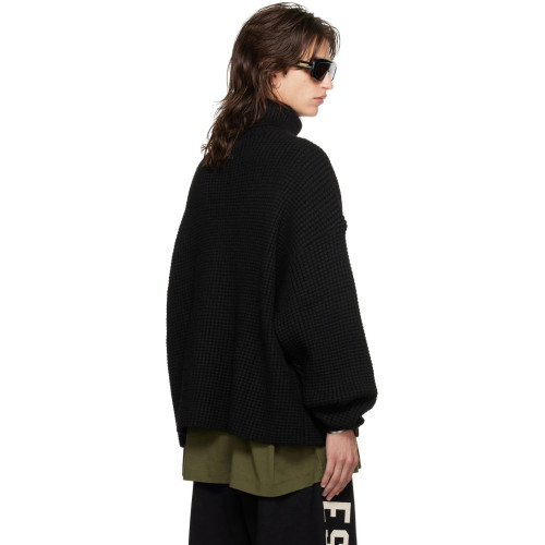 Fear of God ESSENTIALS - Black Waffle Turtleneck