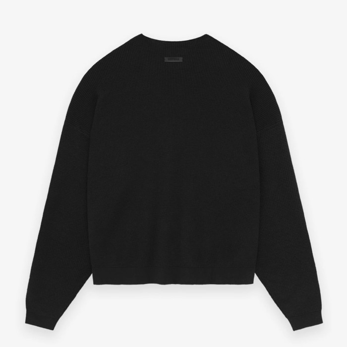 Fear of God ESSENTIALS Black Raw Neck Sweater