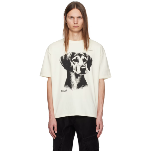 Rhude 'Fox Hound' Doggy Graphic T-Shirt