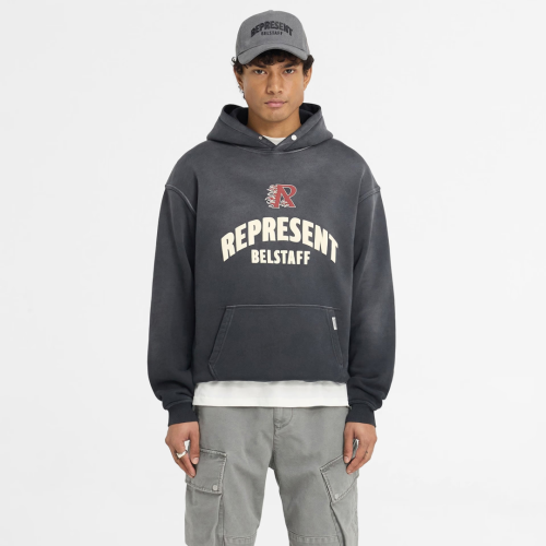 REPRESENT X BELSTAFF FLAME PHOENIX VINTAGE HOODIE