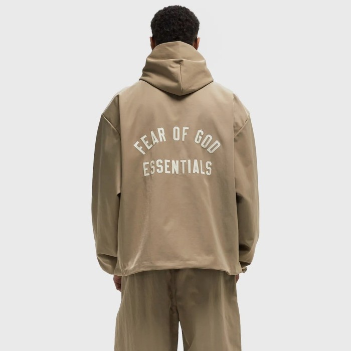 Fear of god Essentials Textured Nylon Hooded Coaches Jacket