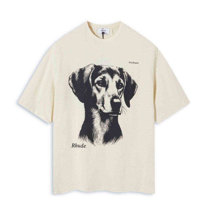 Rhude 'Fox Hound' Doggy Graphic T-Shirt