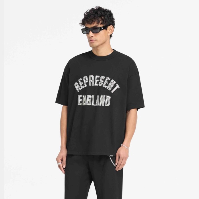 REPRESENT ENGLAND APPLIQUE T-SHIRT