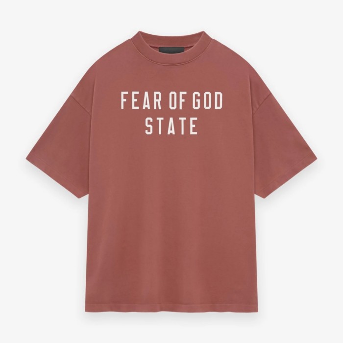 Fear of God Essentials Crimson Heavy T-Shirt