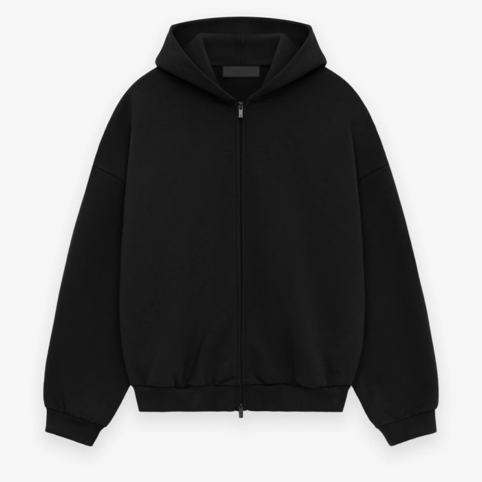Fear of God ESSENTIALS Burgundy Full-Zip Hoodie