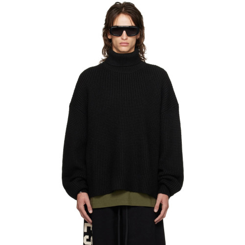 Fear of God ESSENTIALS - Black Waffle Turtleneck