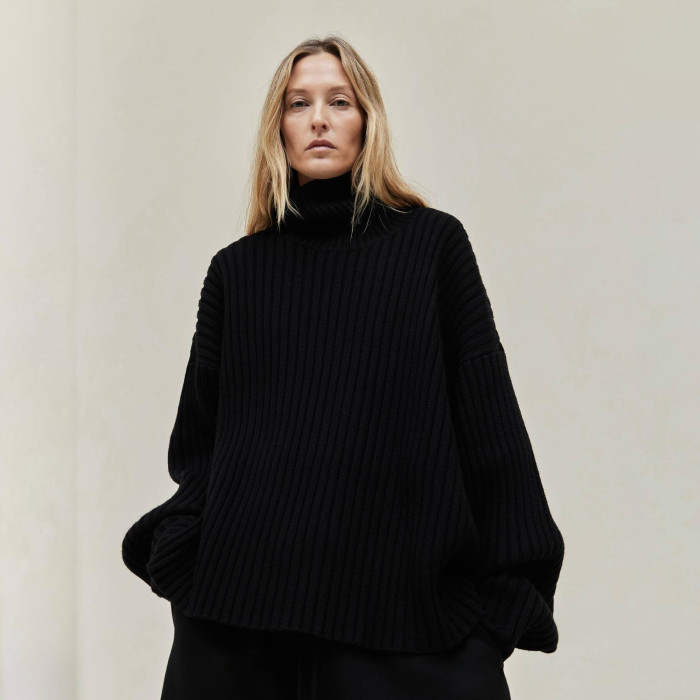 Fear of God ESSENTIALS - Black Waffle Turtleneck