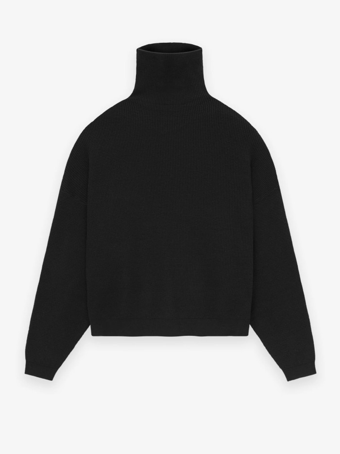 Fear of God ESSENTIALS - Black Waffle Turtleneck