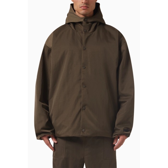 Fear of god Essentials Textured Nylon Hooded Coaches Jacket