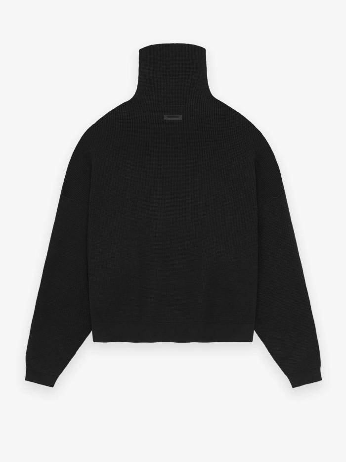 Fear of God ESSENTIALS - Black Waffle Turtleneck