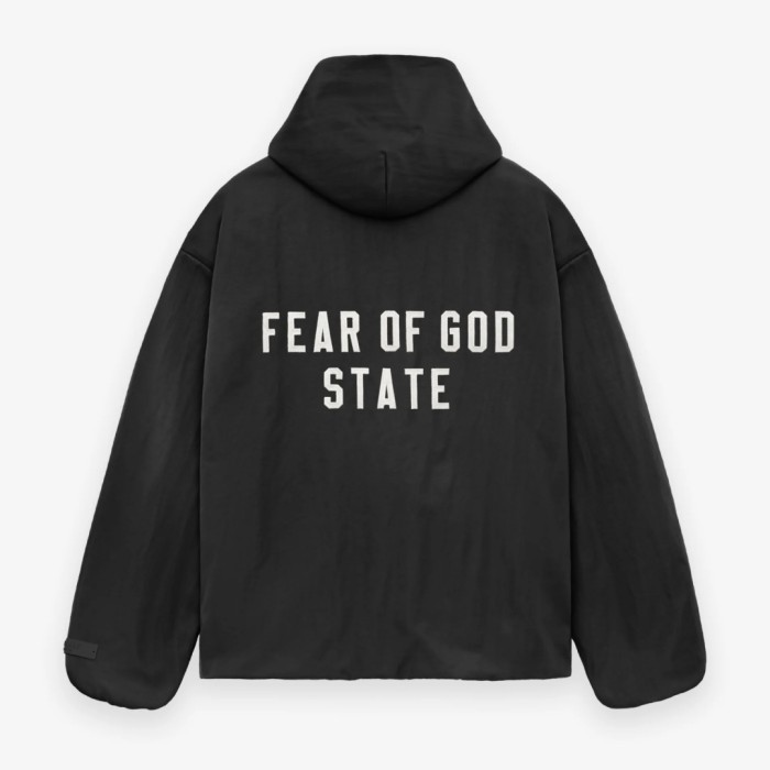Fear of god Essentials Textured Nylon Hooded Coaches Jacket