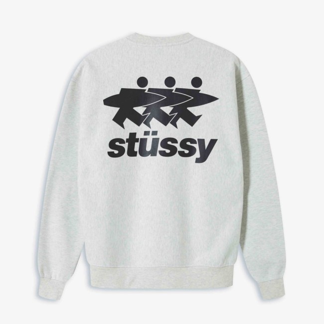 Stussy SS24 SURFWALK CREW SWEATER ROSE