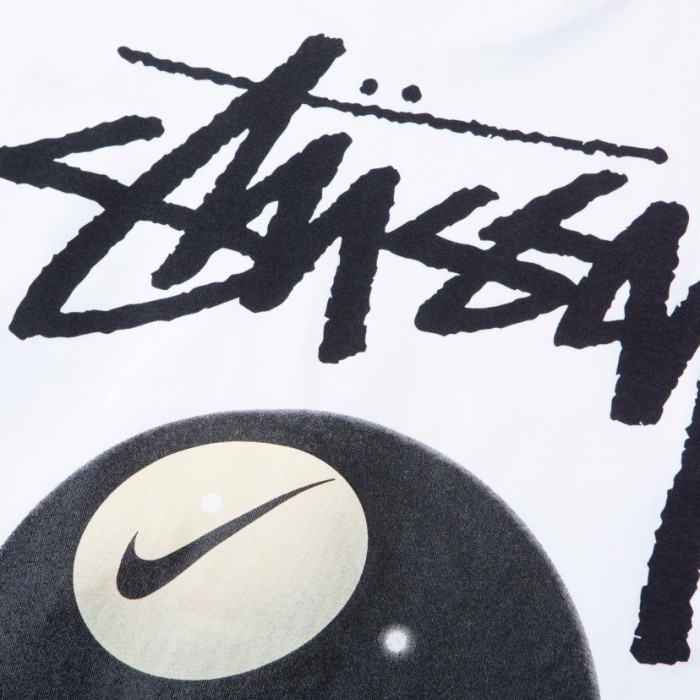 Stussy 22FW black billiard short-sleeved T-shirt