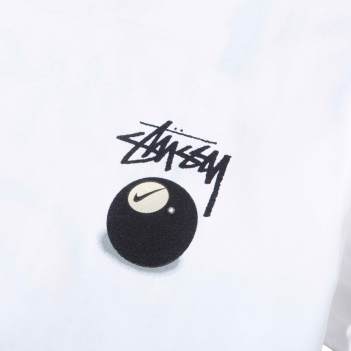 Stussy 22FW black billiard short-sleeved T-shirt
