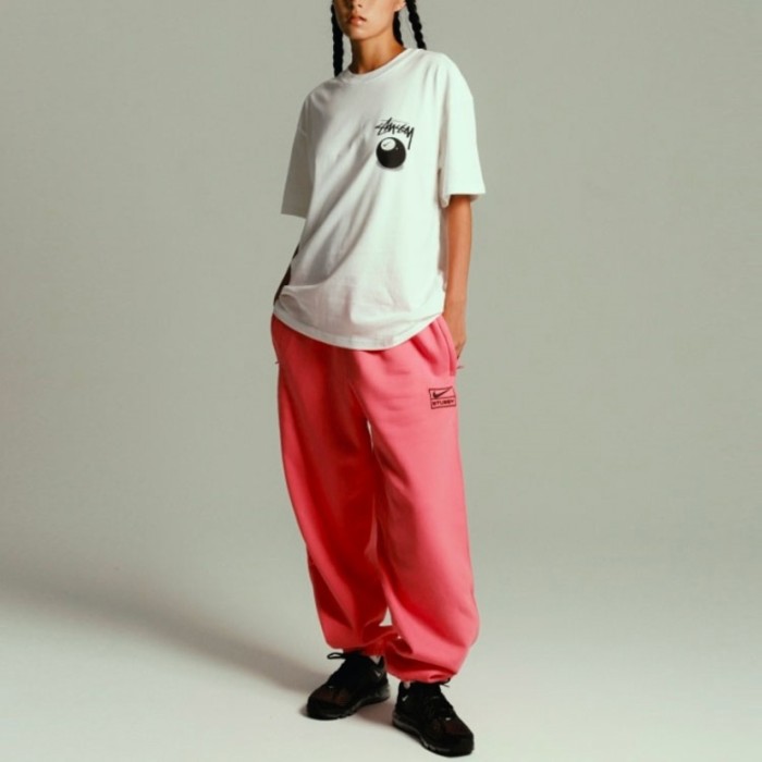 Stussy 22FW black billiard short-sleeved T-shirt