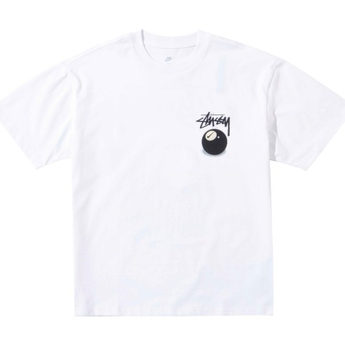Stussy 22FW black billiard short-sleeved T-shirt