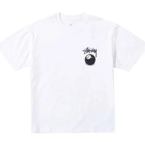 Stussy 22FW black billiard short-sleeved T-shirt