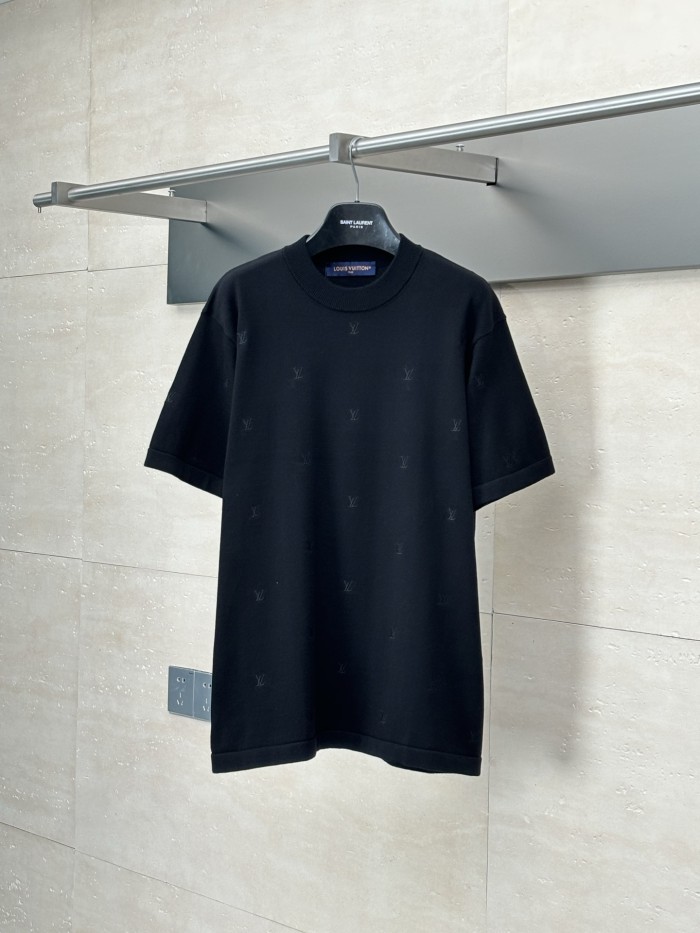 Louis Vuitton jacquard embroidered knitted short sleeves