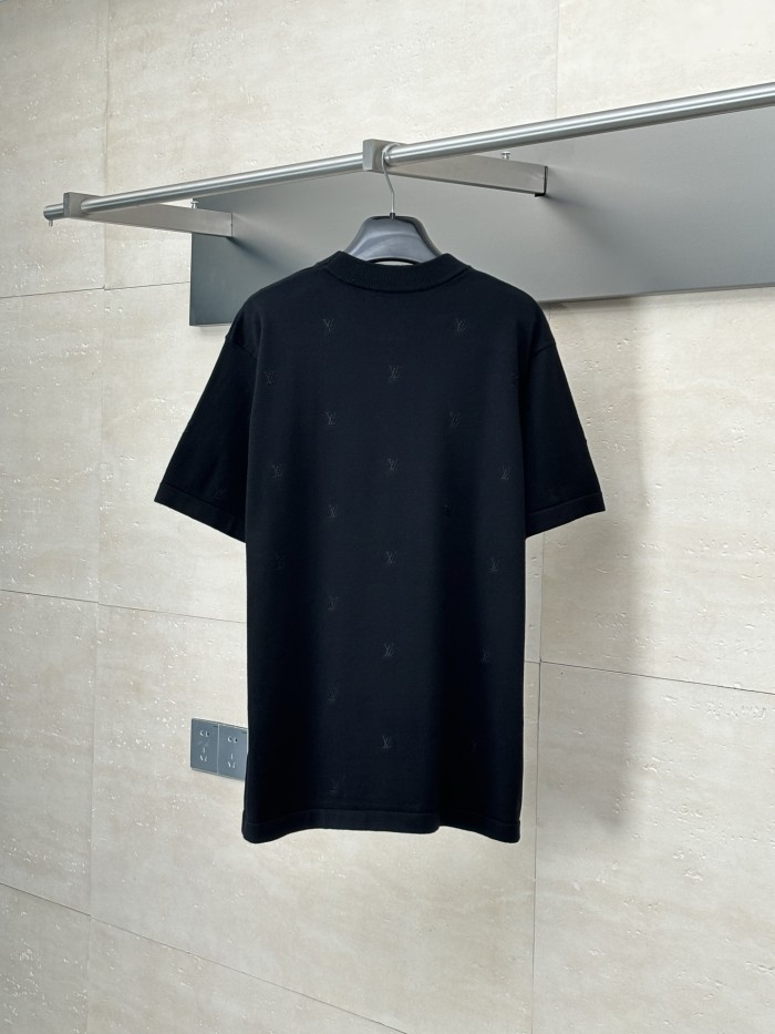 Louis Vuitton jacquard embroidered knitted short sleeves