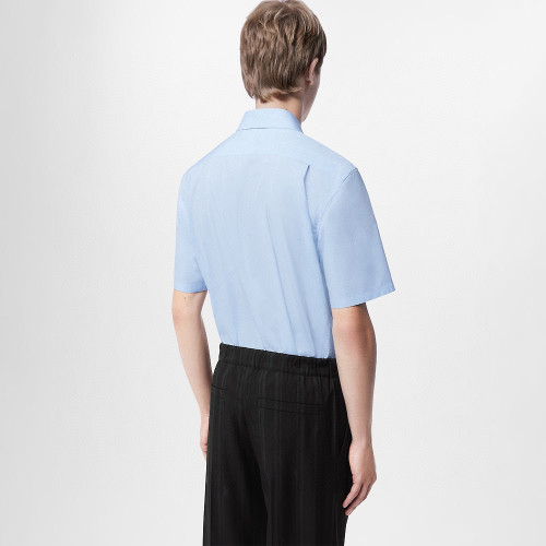 Louis Vuitton Pinstripe Jacquard POLO Short Sleeve Shirt