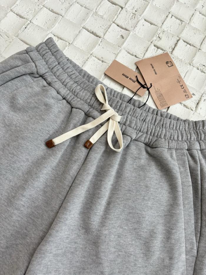 Miumiu Grey Drawstring Shorts