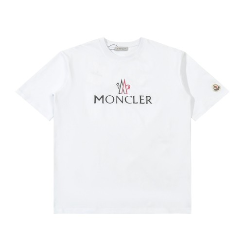 MonclerWhite Logo Cotton T-Shirt