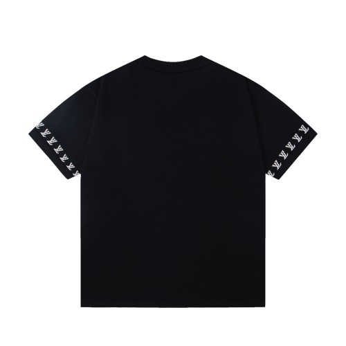 Louis Vuitton Short-Sleeved Cotton Crewneck Black Men's