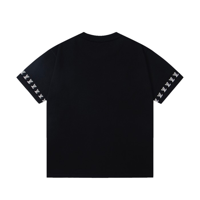 Louis Vuitton Short-Sleeved Cotton Crewneck Black Men's