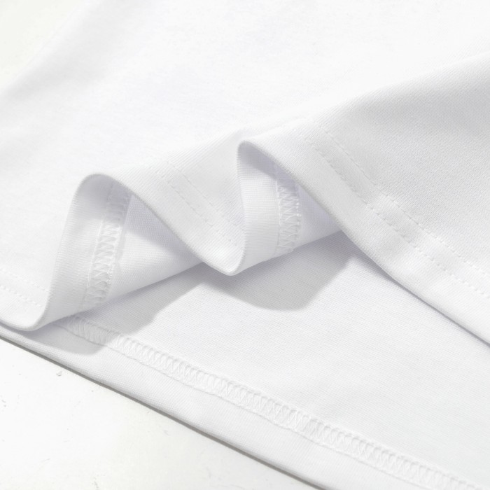 MonclerWhite Logo Cotton T-Shirt