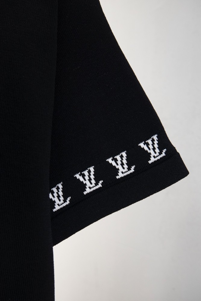 Louis Vuitton Short-Sleeved Cotton Crewneck Black Men's