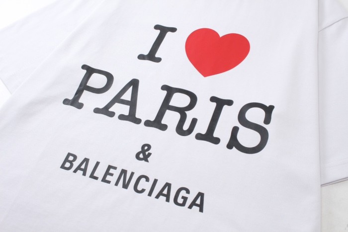 Balenciaga I Heart Paris Fit Faded Wash T-Shirt